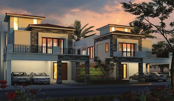 Floor plan types of 4 BHK villas